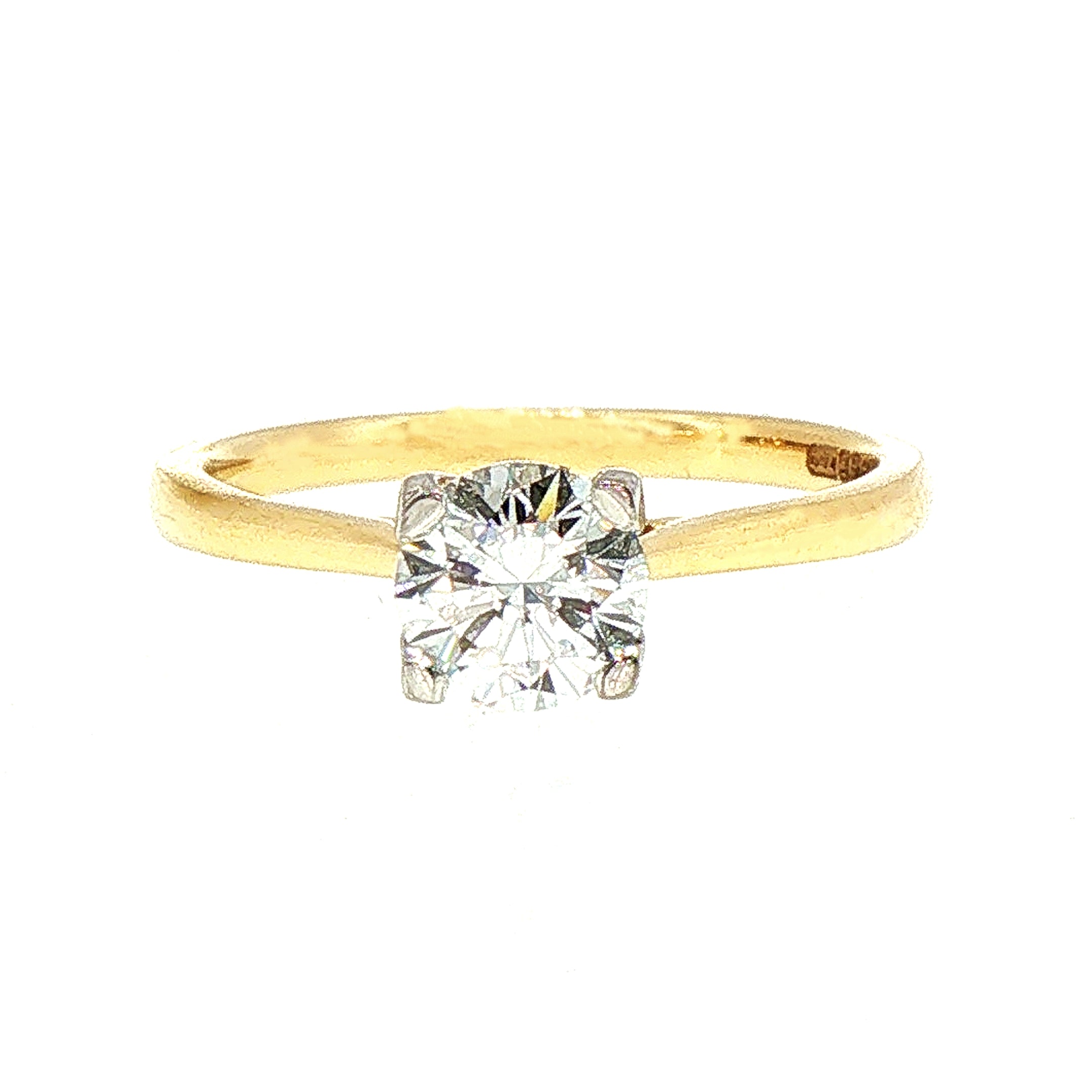 0.70ct D SI1 Brilliant Cut Natural Diamond Solitaire in 18ct White Gold