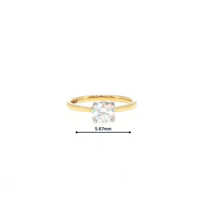0.70ct D SI1 Brilliant Cut Natural Diamond Solitaire in 18ct White Gold