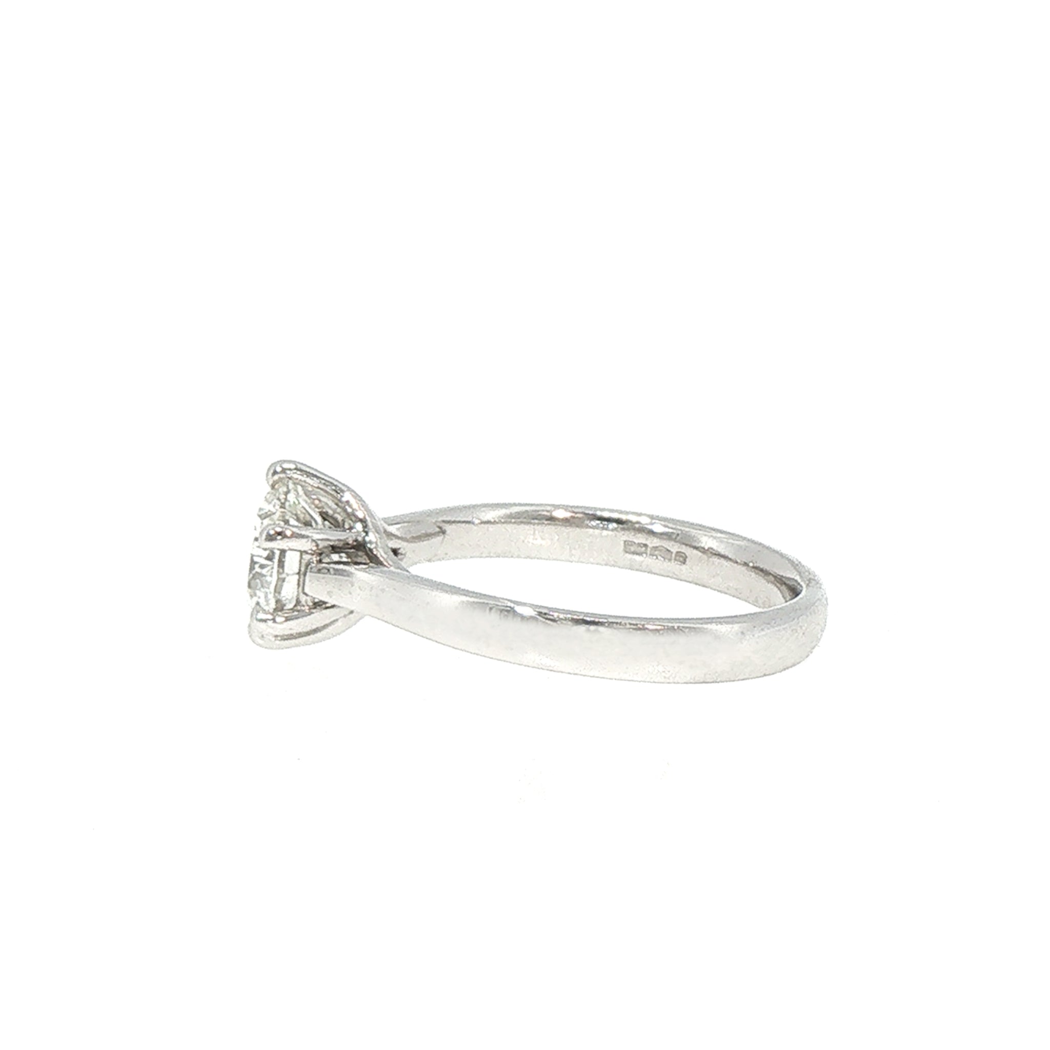 Platinum 1.51ct H VS2 Natural Diamond 6 Claw Solitaire