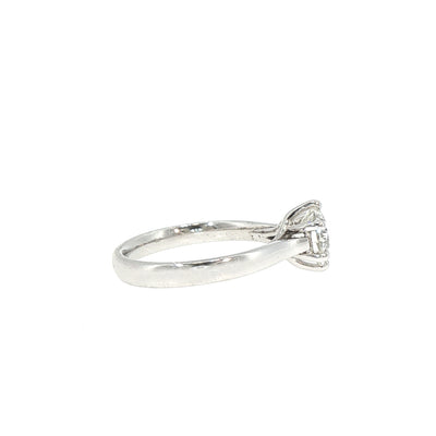 Platinum 1.51ct H VS2 Natural Diamond 6 Claw Solitaire