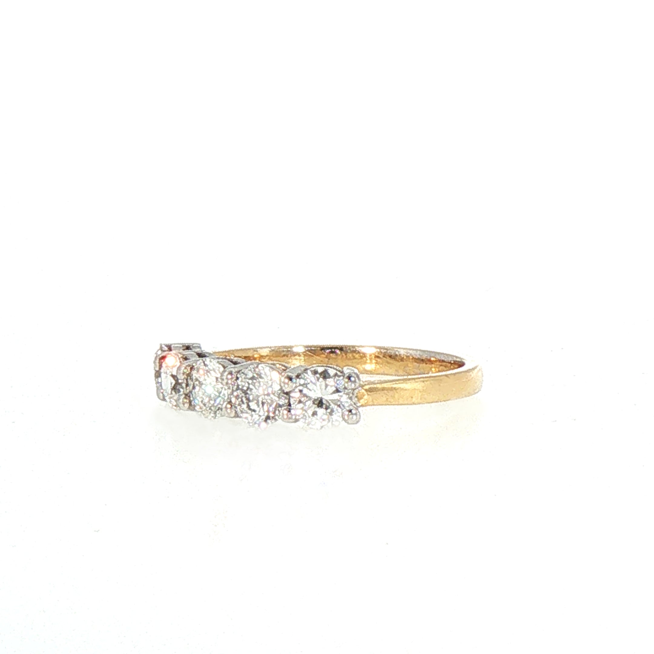 Five Stone Diamond Eternity Ring in 18ct Yellow Gold