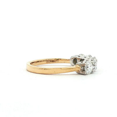 5 Stone 1.51ct Natural Diamond Eternity Ring in 18ct Yellow Gold