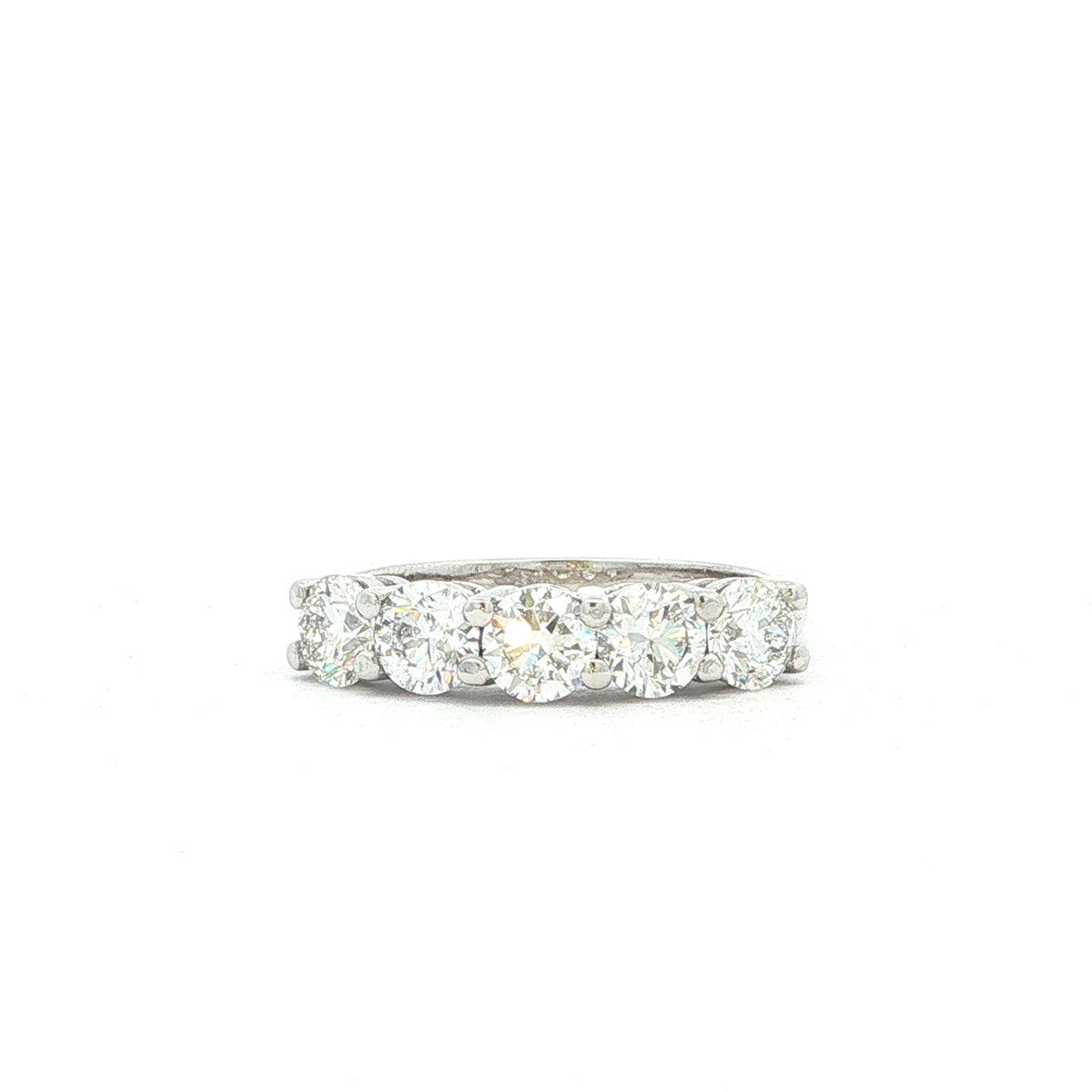 5 Stone 1.51ct Natural Diamond Eternity Ring in 18ct White Gold