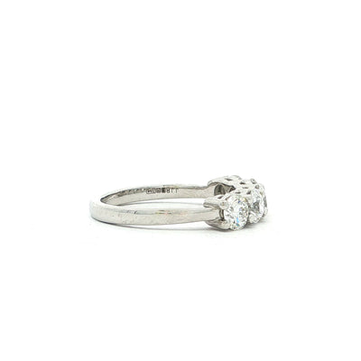 5 Stone 1.51ct Natural Diamond Eternity Ring in 18ct White Gold