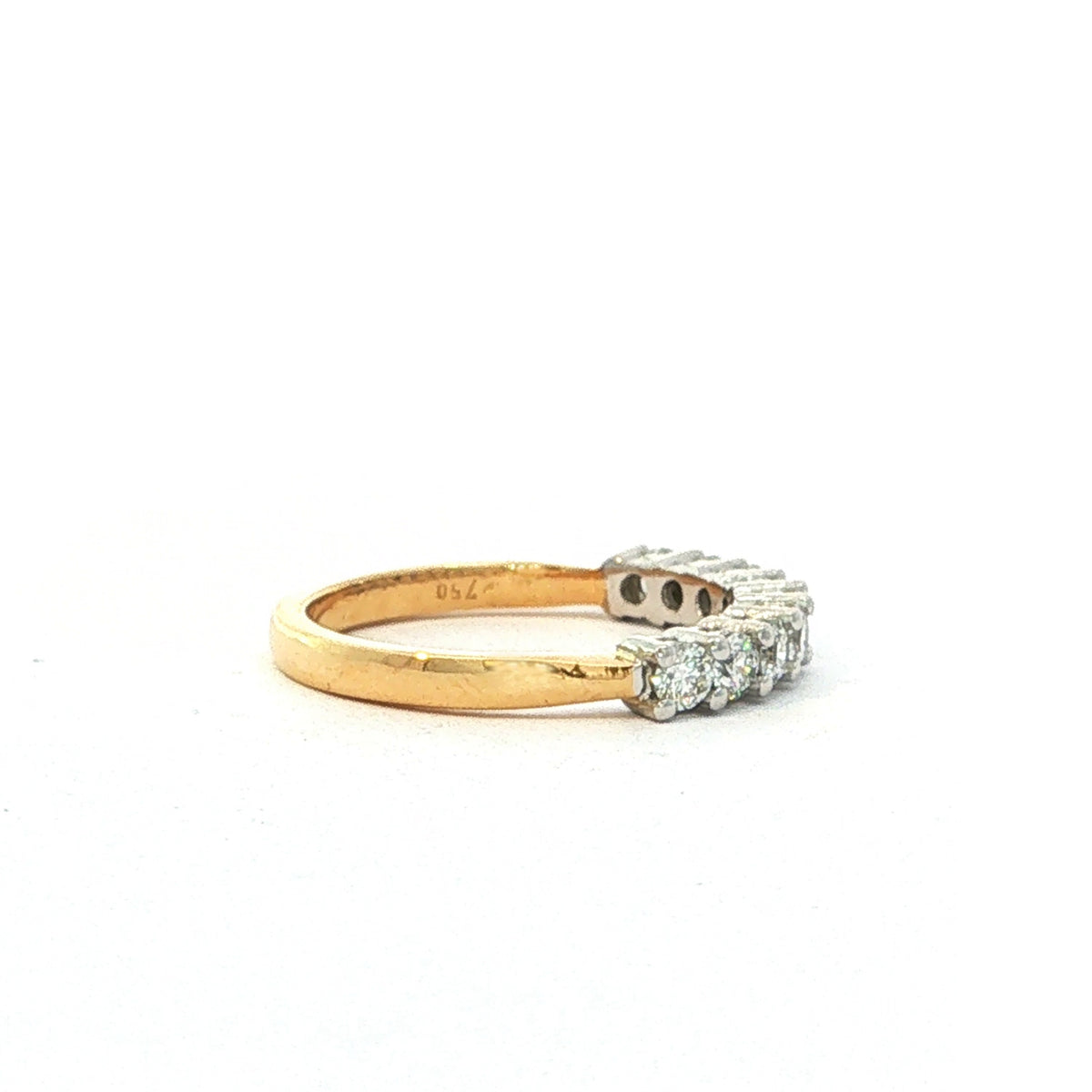 Nine stone 0.61 Natural Diamond Eternity Ring in 18ct yellow gold