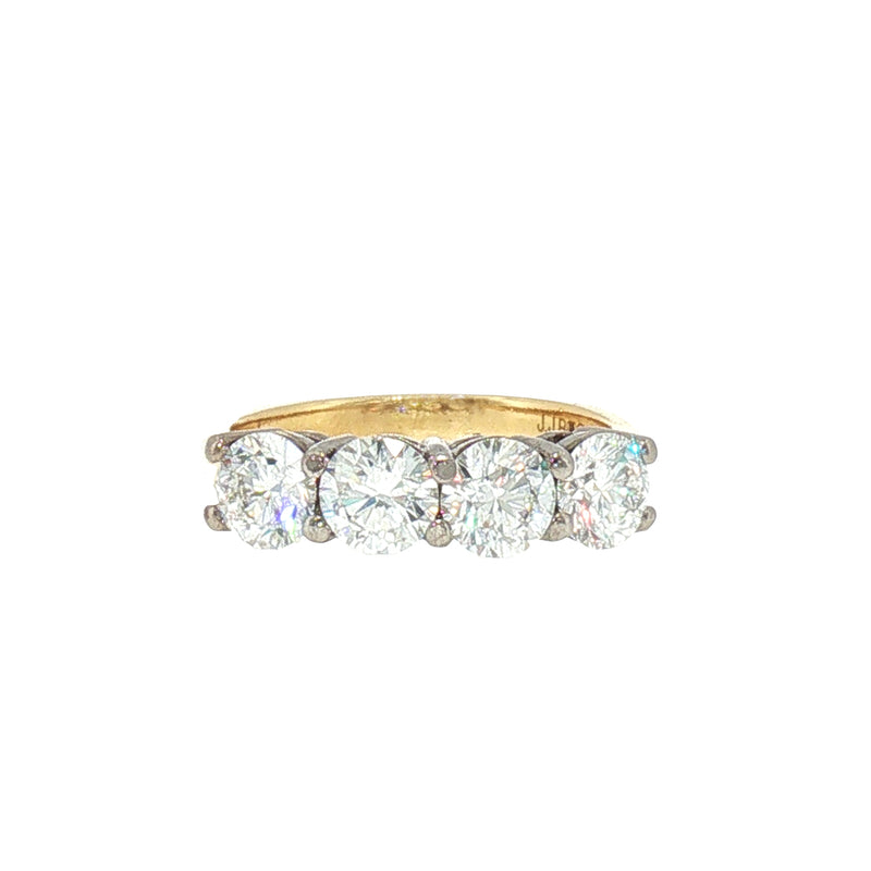 4 Stone 2.05ct Natural Diamond Ring in 18ct Yellow Gold