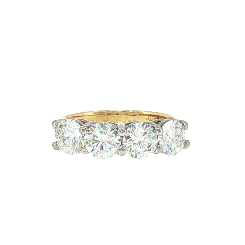 4 Stone 2.04ct Natural Diamond Ring in 18ct Yellow Gold