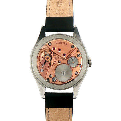 Vintage 1954 Omega Manual Wind Watch in Stainless Steel on Strap