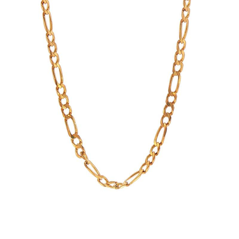Gents 23'' Figaro Chain Weighing 16.8g in 18ct Yellow Gold