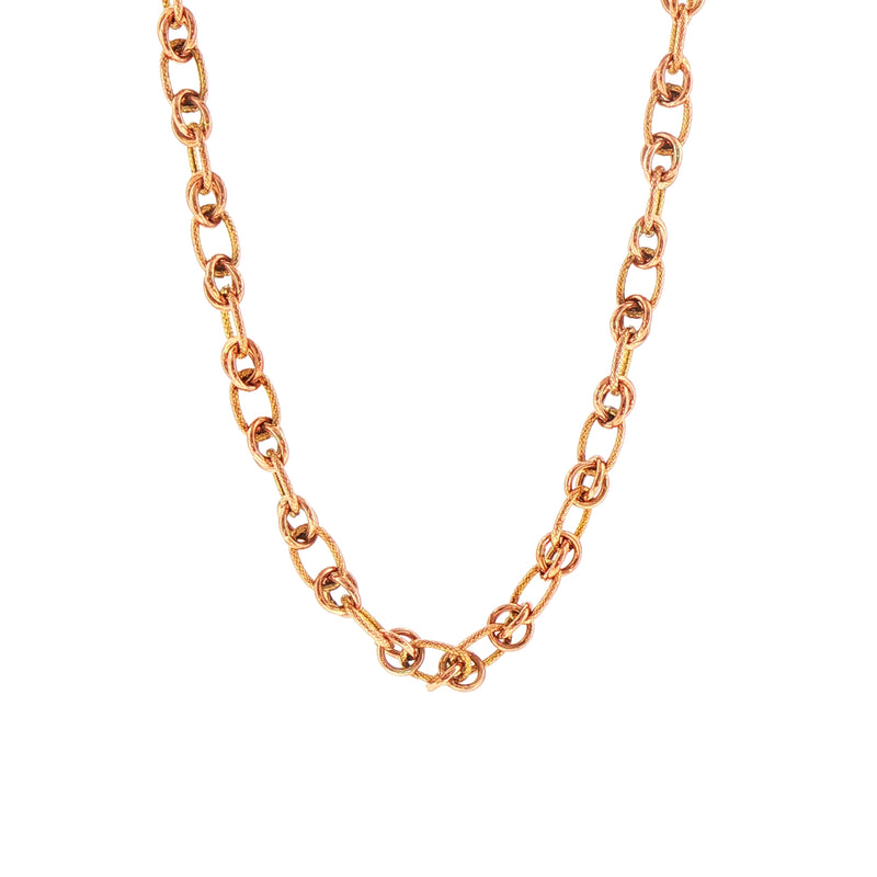 Ladies Fancy Chain 18 Inches Weighing 10.3g in 9ct Rose Gold