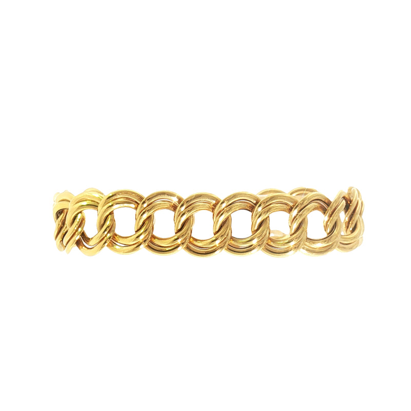 27g Round Double Link Bracelet in 18ct Yellow Gold