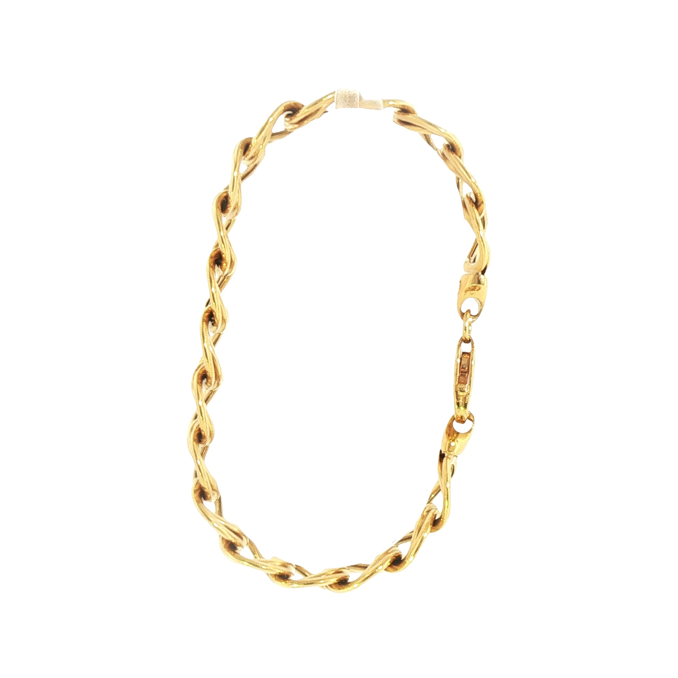 27g Round Double Link Bracelet in 18ct Yellow Gold