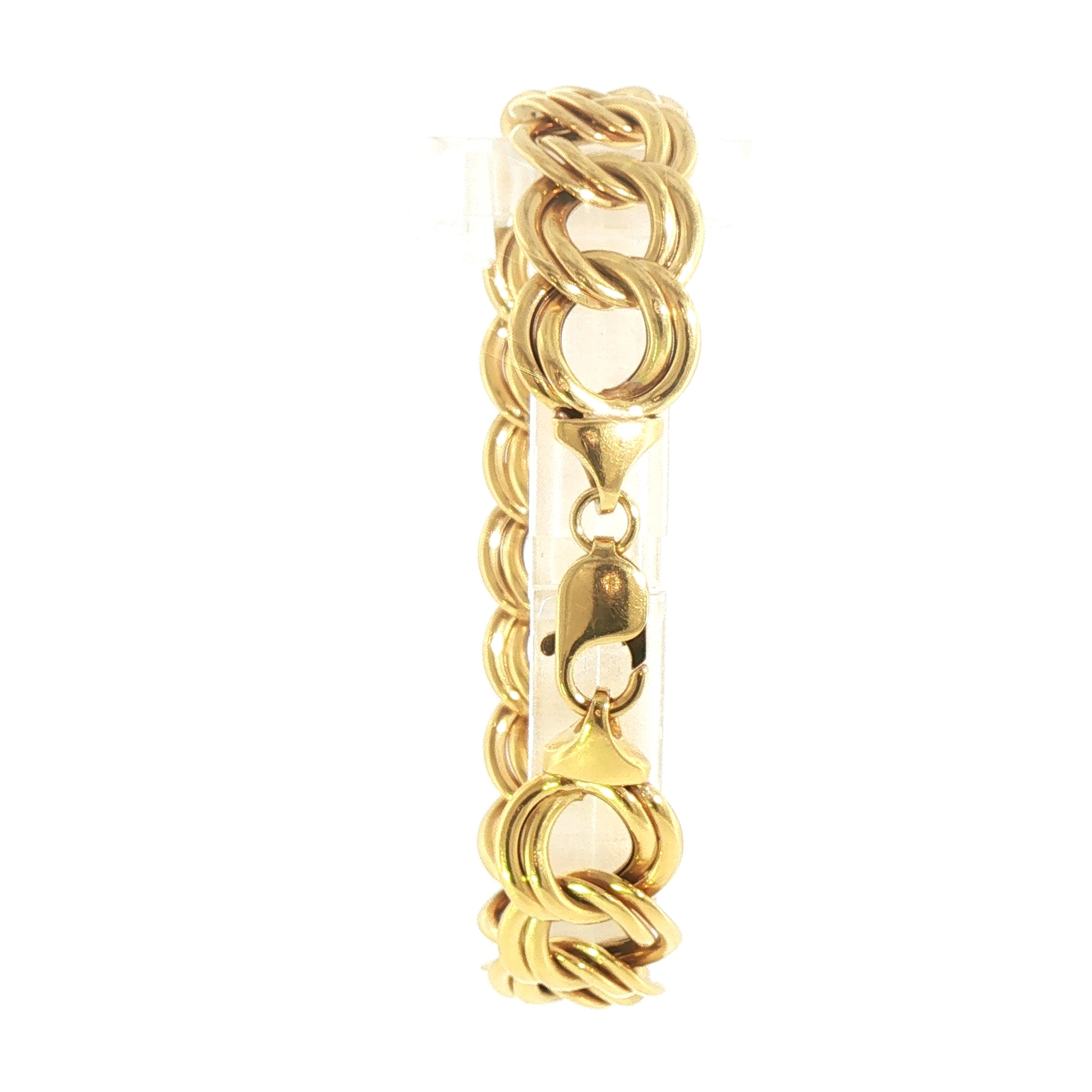 27g Round Double Link Bracelet in 18ct Yellow Gold