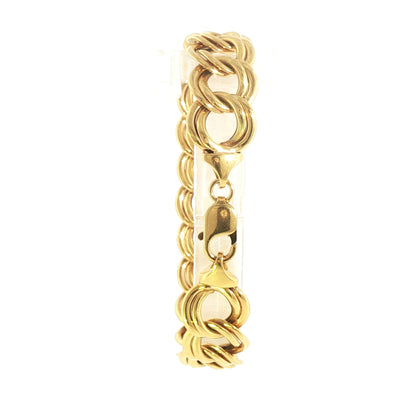 27g Round Double Link Bracelet in 18ct Yellow Gold