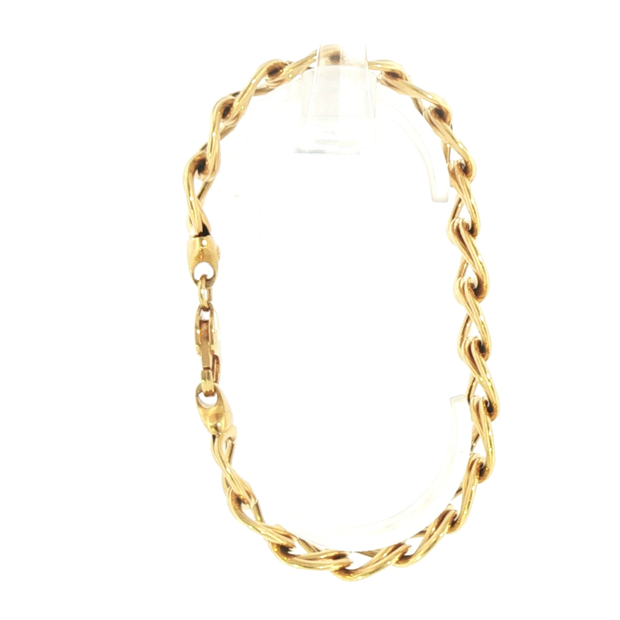 27g Round Double Link Bracelet in 18ct Yellow Gold