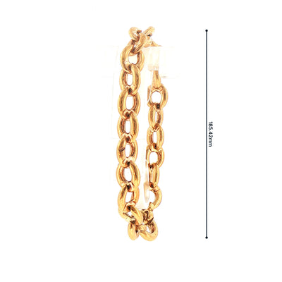 Ladies Mariner Link Bracelet Weighing 16.1g in 9ct Yellow Gold