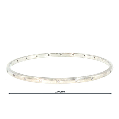 22.3g Solid Bangle 22 Natural Diamonds set in Palladium