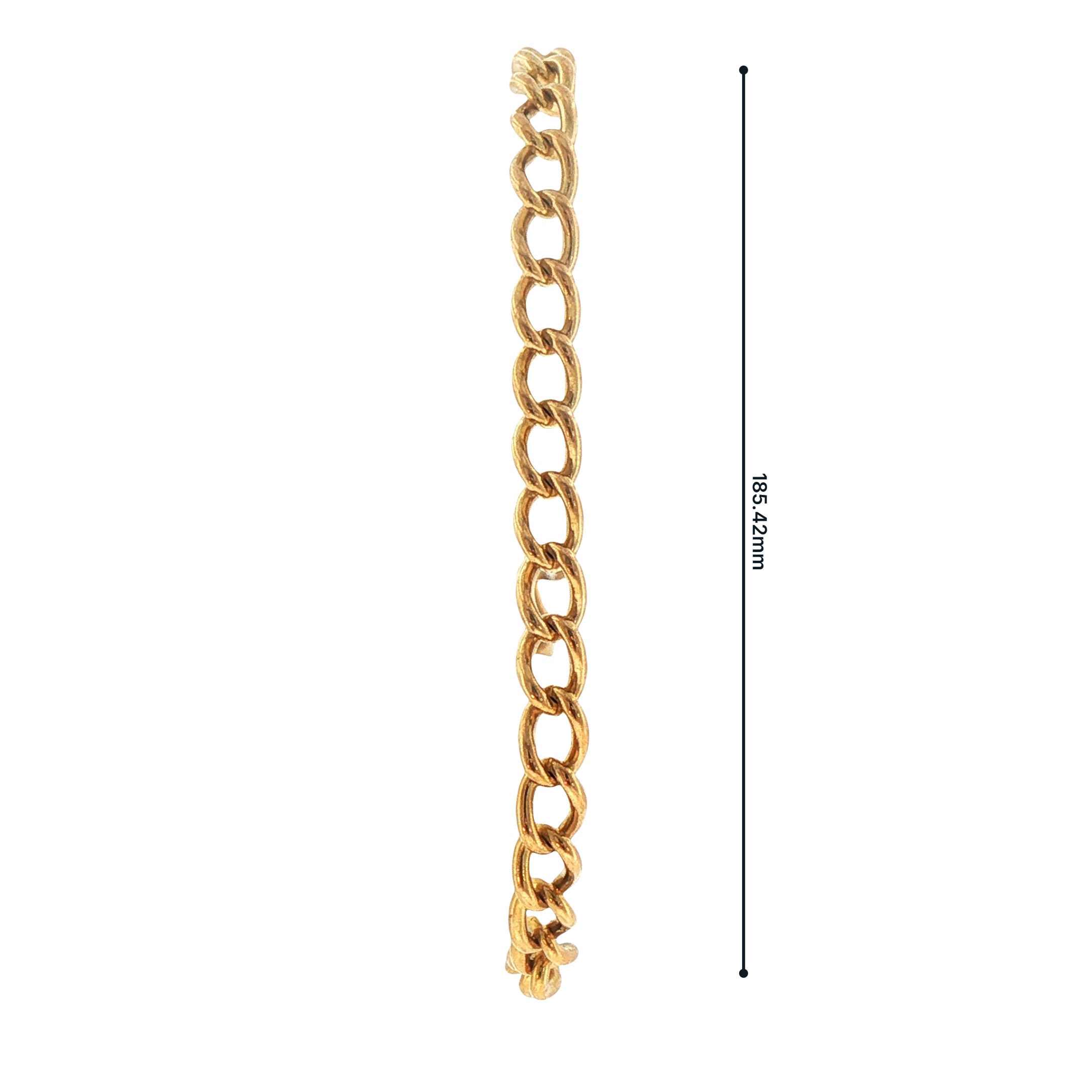 Ladies Loose Curb Link Bracelet Weighing 14.4g in 9ct Yellow Gold