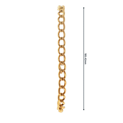 Ladies Loose Curb Link Bracelet Weighing 14.4g in 9ct Yellow Gold