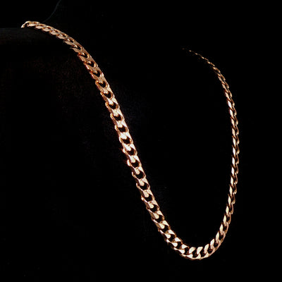 Vintage Gents Solid Curb Link Chain Weighing 55.9g in 9ct Yellow Gold