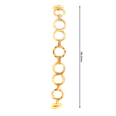 11.5g Ladies Round & Twist Style Link Bracelet Weighing in 9ct Yellow Gold