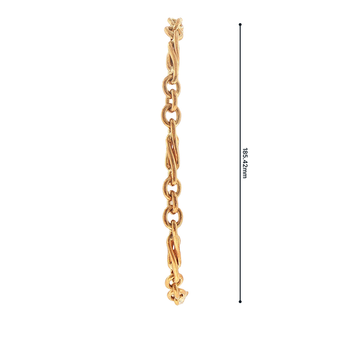 Vintage Ladies Solid Fancy Link Bracelet Weighting 10.4 Grams in 9ct Yellow Gold