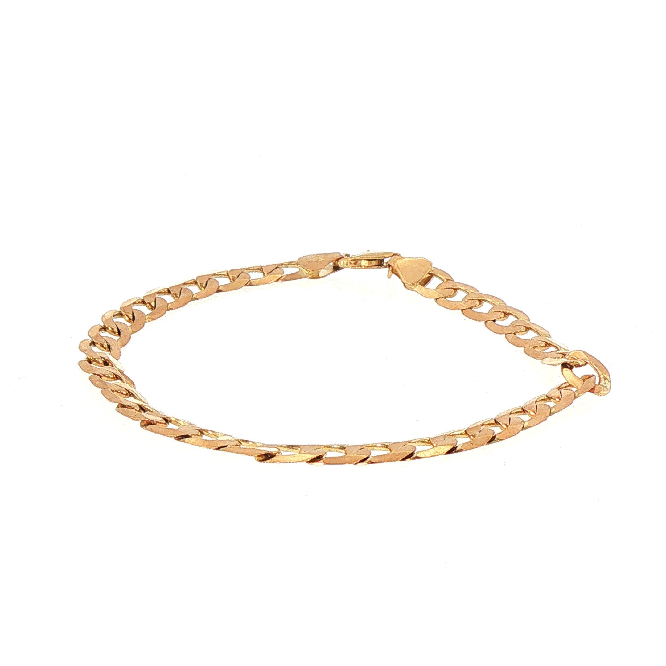 Gents Flat Curb Bracelet Weighing 6.2g in 9ct Yellow Gold