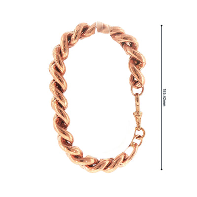 Chunky Chased Victorian Hollow Bracelet in 9ct Rose Gold