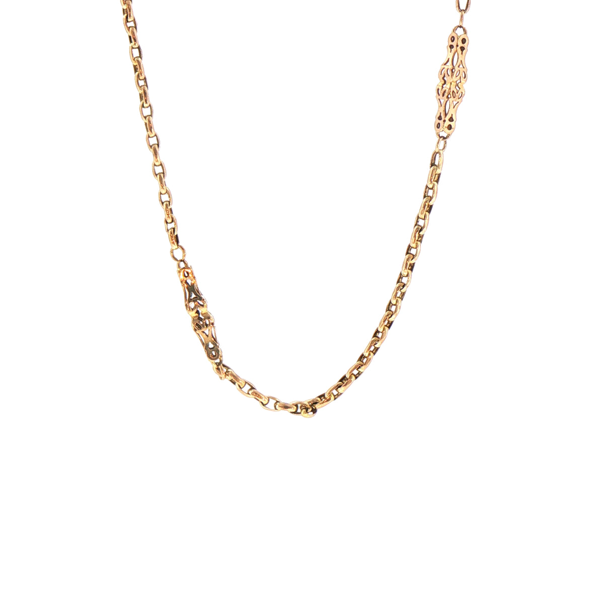 Ladies 26'' Paper Link Fancy Chain Weighing 10.7grams in 9ct Yellow Gold