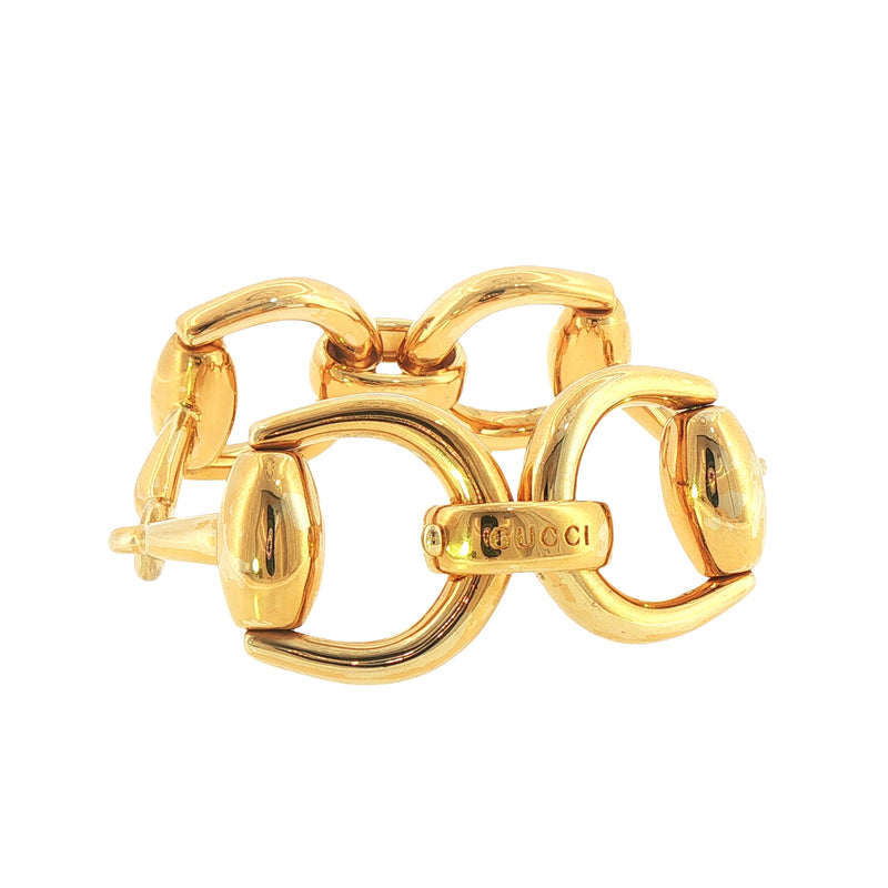 Gucci Equestrian Style Large Bracelet 67.2grams Set In 18ct Yellow Gold