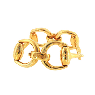 Gucci Equestrian Style Large Bracelet 67.2grams Set In 18ct Yellow Gold