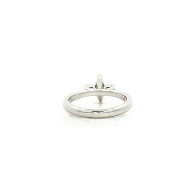 C0.40ct S0.35ct G vs1 Marquise Natural Diamond Solitaire with Brill Sides & Sh Set In18ct White Gold