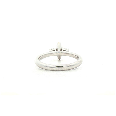 C0.42ct S0.35ct G vs1 Marquise Natural Diamond Solitaire with Brill Sides & Sh Set In18ct White Gold