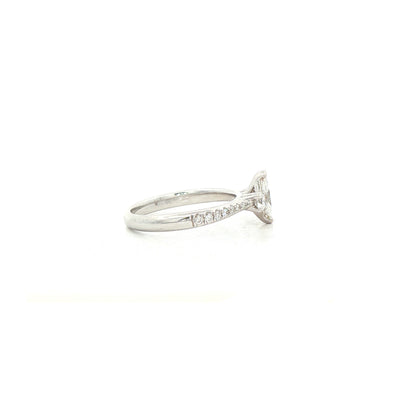 C0.42ct S0.35ct G vs1 Marquise Natural Diamond Solitaire with Brill Sides & Sh Set In18ct White Gold