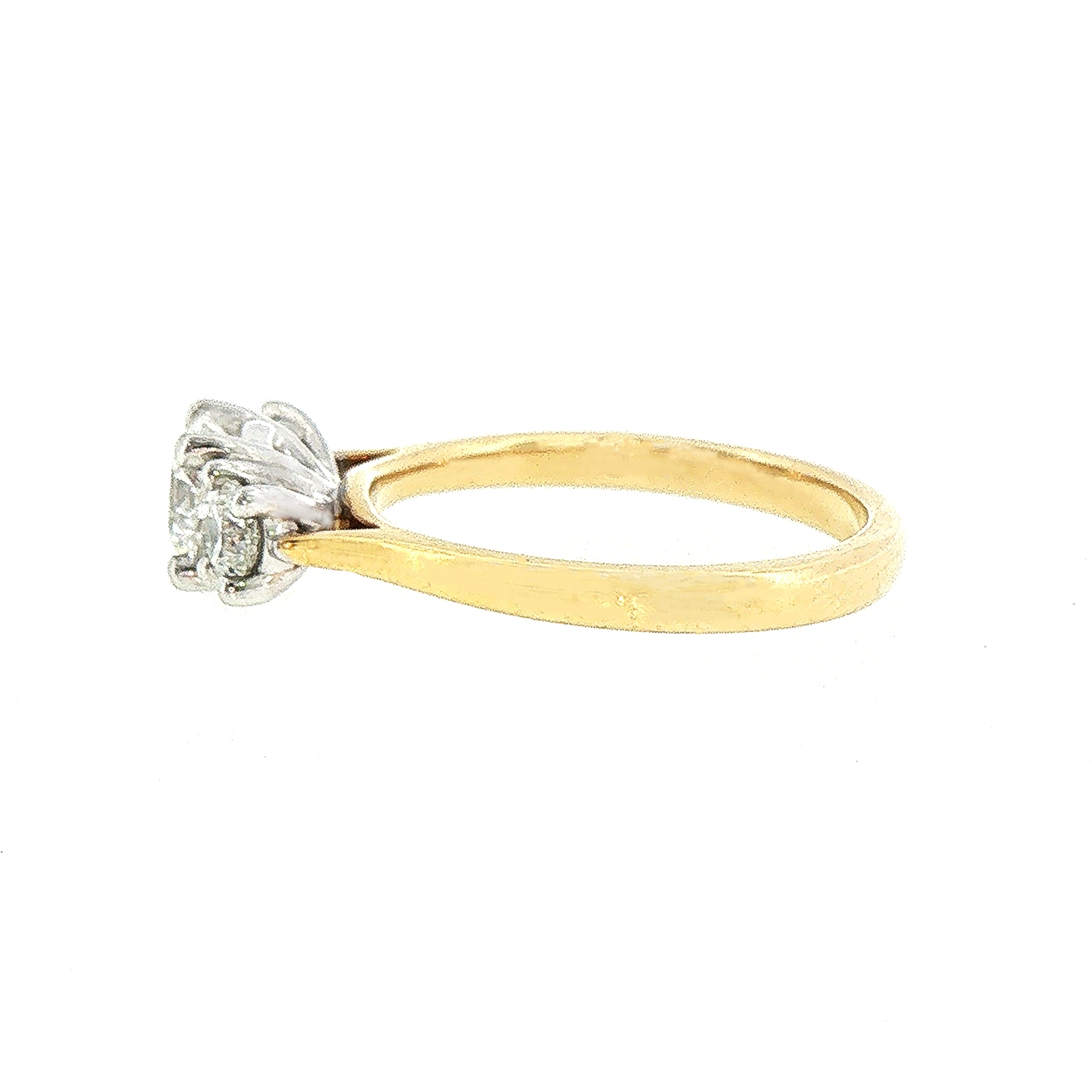C0.70ct S0.36ct E VS2 Certified Natural Diamond Three Stone Engagement Ring