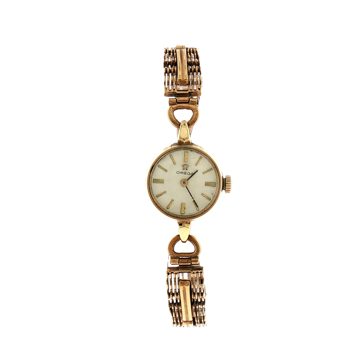 Vintage Ladies Manual Omega with 9ct Gold-Plated Bracelet