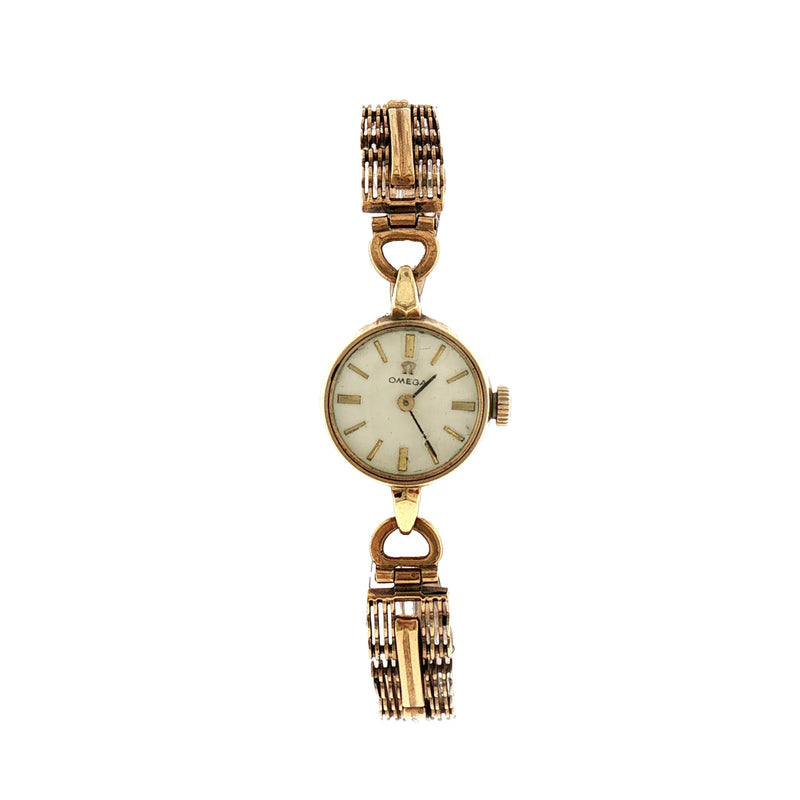 Vintage Ladies Manual Omega with 9ct Gold-Plated Bracelet