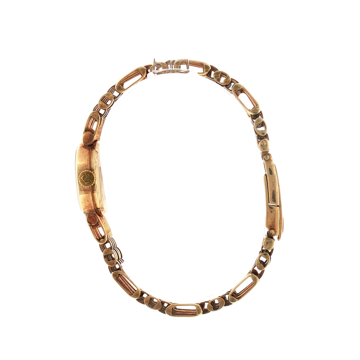 Vintage Ladies Tissot Manual Watch Round Dial on Champagne Bracelet in 9ct Yellow Gold