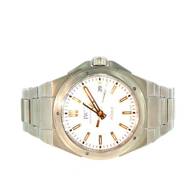 2018 Gents Stainless Steel IWC Ingenieur Round White Dial & Rose Gold Baton