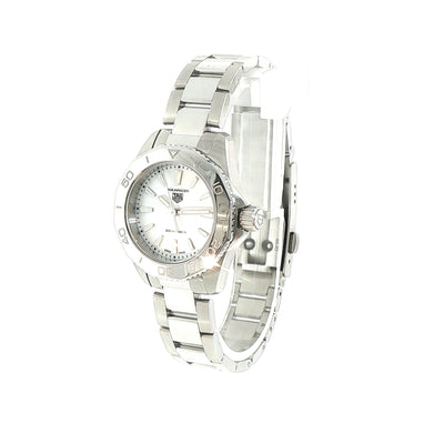 Ladies Tag Heuer 2025 Aquaracer with Mother of Pearl Batons on Stainless Steel Bracelet