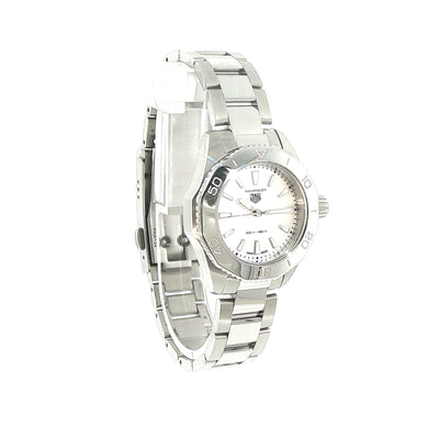 Ladies Tag Heuer 2025 Aquaracer with Mother of Pearl Batons on Stainless Steel Bracelet