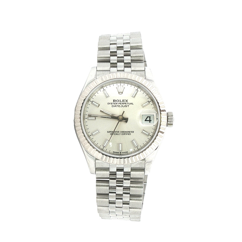 Ladies Vintage Rolex Stainless Steel Datejust with Fluted Bezel