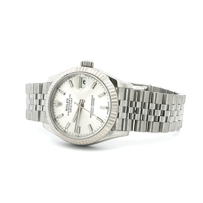Ladies Vintage Rolex Stainless Steel Datejust with Fluted Bezel