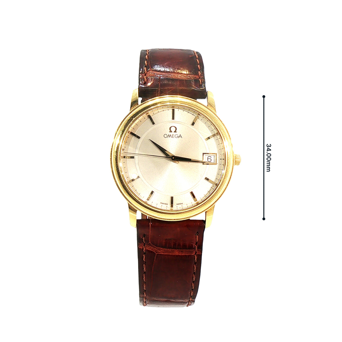 Gents Omega De Ville Prestige Watch in 18ct Yellow Gold