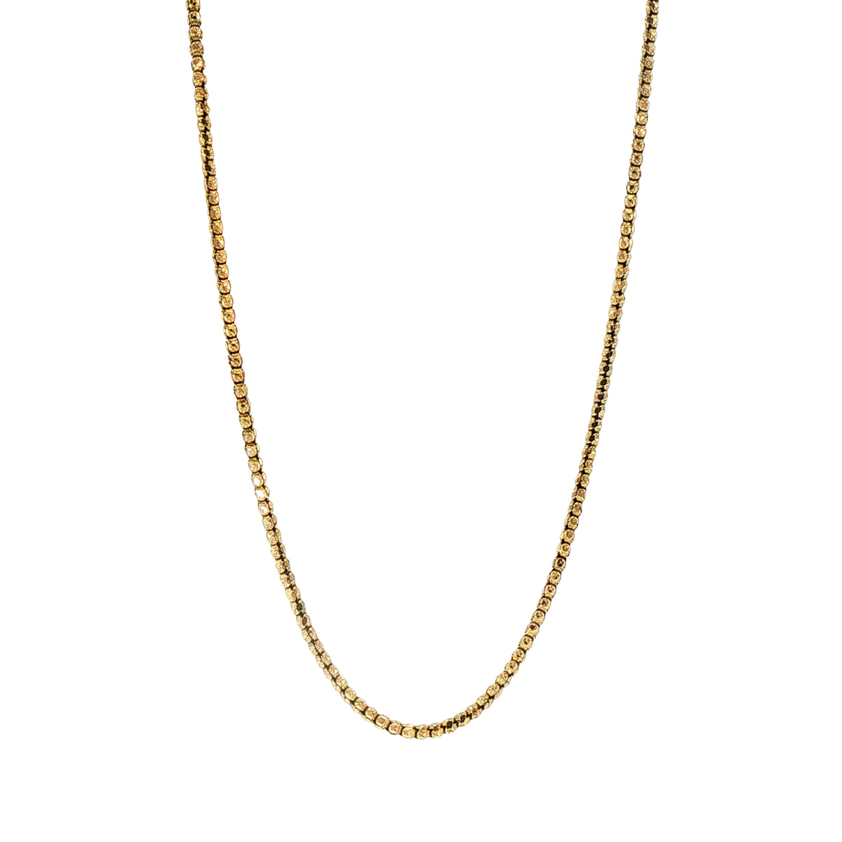 Vintage Textured Bead Muff Chain in 9ct Yellow Gold