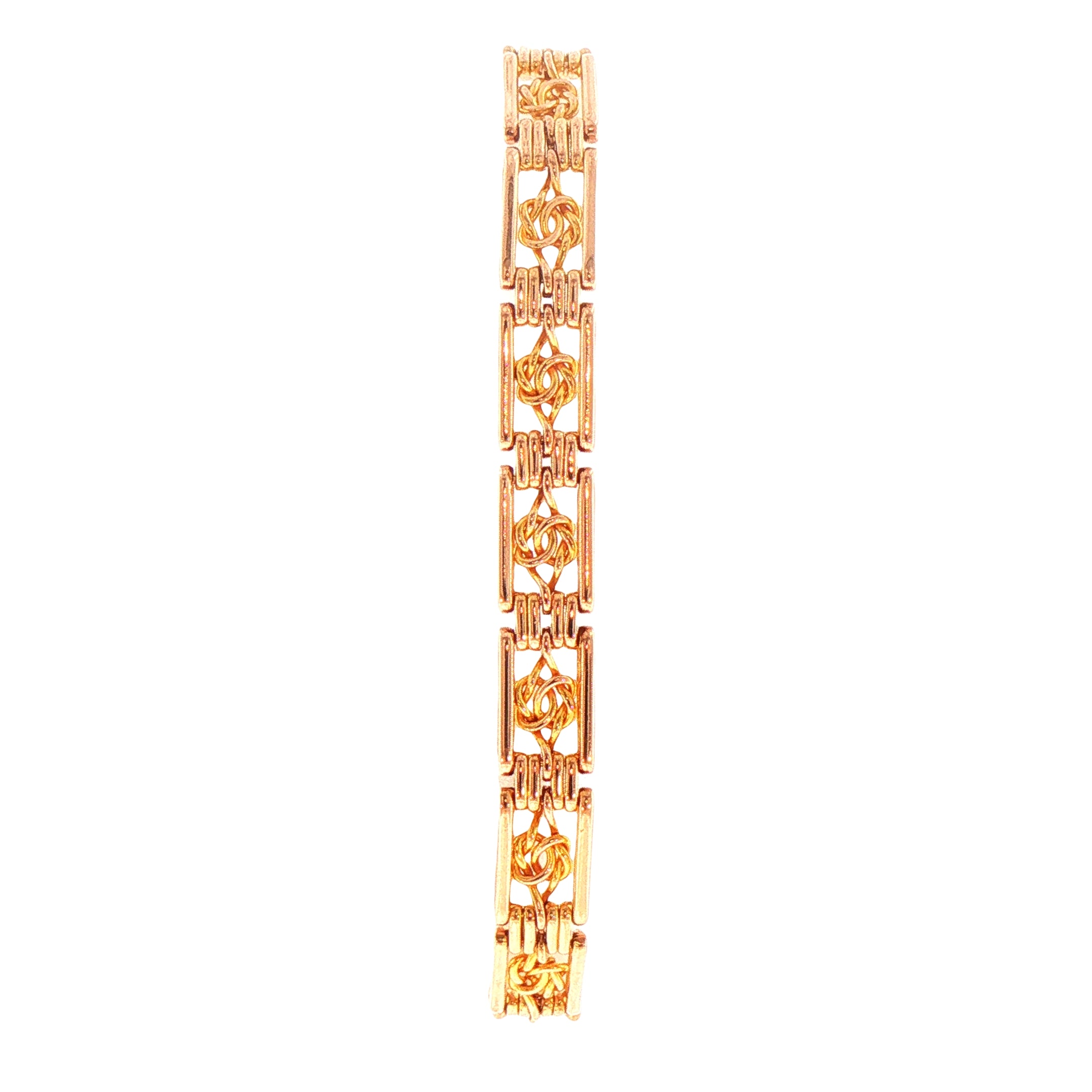 21.7g Fancy Gate Bracelet & Heart Padlock in 15ct Yellow Gold