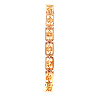 21.7g Fancy Gate Bracelet & Heart Padlock in 15ct Yellow Gold