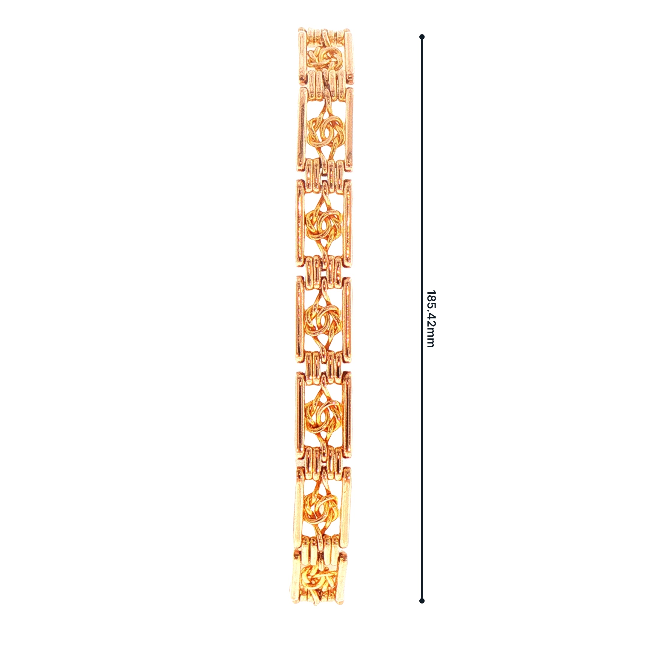 21.7g Fancy Gate Bracelet & Heart Padlock in 15ct Yellow Gold