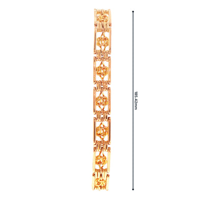 21.7g Fancy Gate Bracelet & Heart Padlock in 15ct Yellow Gold