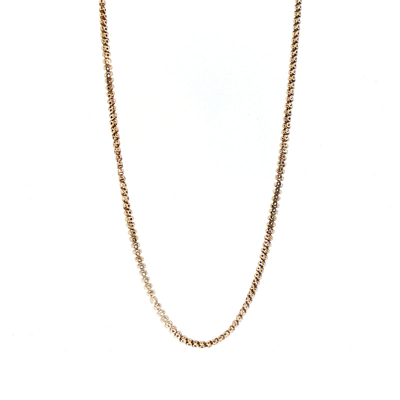 Vintage Textured Link Muff Chain in 9ct Yellow Gold